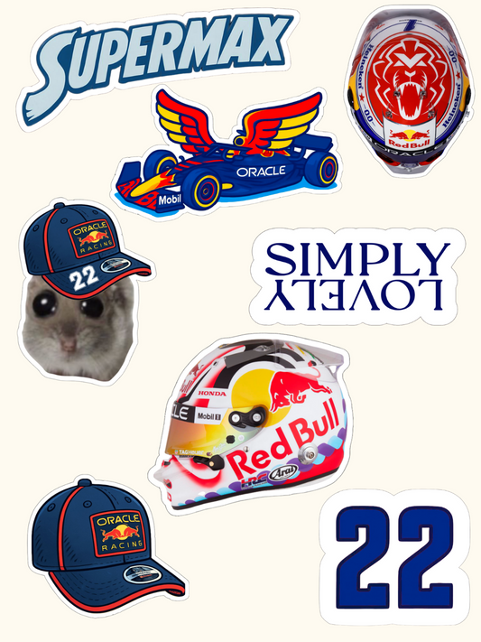 Redbull Stickers | Redbull F1 Team Sticker Pack | Funny F1 Stickers | Redbull Merch |