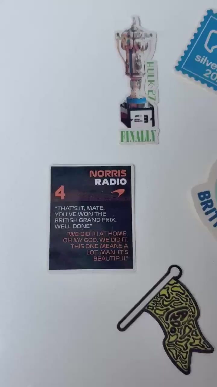 Silverstone Stickers | Silverstone 2025 Sticker Pack | Funny F1 Stickers | F1 Merch |