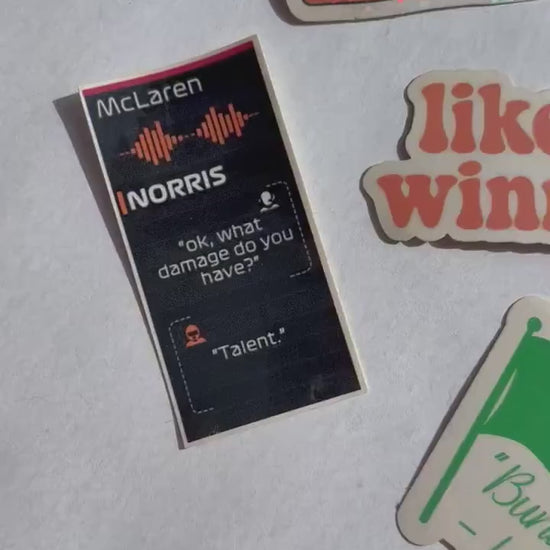 LN4 Stickers | Lando Norris Sticker Pack | Funny F1 Stickers | McLaren Merch |